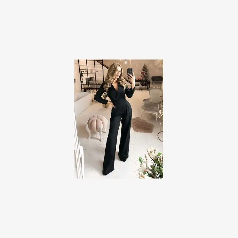 202, новый женский длинный комбинезон с воротником-стойкой, тонкий комбинезон с широкими штанинами, однотонные длинные брюки с высокой талией, полиэфирная ткань
202, новый женский длинный комбинезон с воротником-стойкой, тонкий комбинезон с широкими штанинами, однотонные длинные брюки с высокой талией, полиэфирная ткань