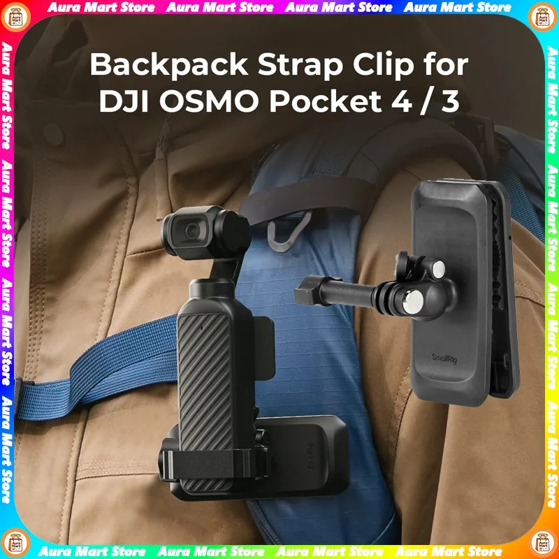 SmallRig Pocket4 Backpack Clip Strap Mount with Hook and Loop for DJI Pocket 4 Action Cameras Outdoor Vlog POV Shooting 6052
SmallRig Pocket4 Backpack Clip Strap Mount with Hook and Loop for DJI Pocket 4 Action Cameras Outdoor Vlog POV Shooting 6052