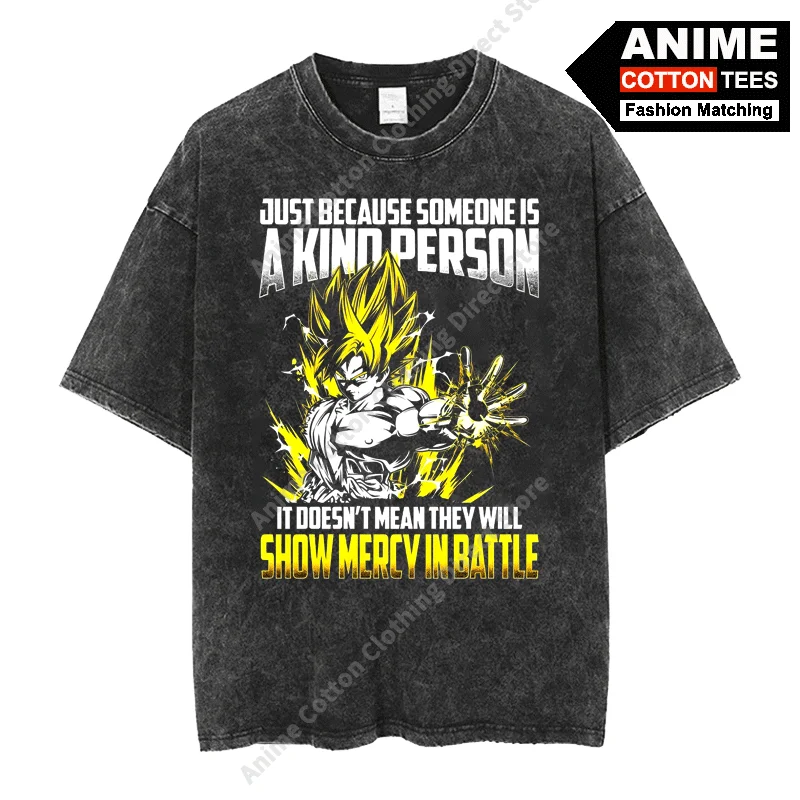 Anime Dragon Ball Peripheral Clothing - Super Saiyan 2 Son Goku Print T-shirt Men Women Short Sleeve Cotton Washed Vintage Tees
Anime Dragon Ball Peripheral Clothing - Super Saiyan 2 Son Goku Print T-shirt Men Women Short Sleeve Cotton Washed Vintage Tees