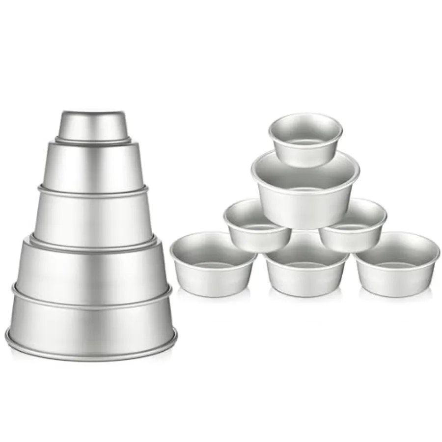 12 Pieces Aluminum Round Cake Pans Set Nonstick Cake Pans Bakeware Sets 4/6/8/9/10 Inch Cheesecake Baking Tools for Home Weddin
12 Pieces Aluminum Round Cake Pans Set Nonstick Cake Pans Bakeware Sets 4/6/8/9/10 Inch Cheesecake Baking Tools for Home Weddin