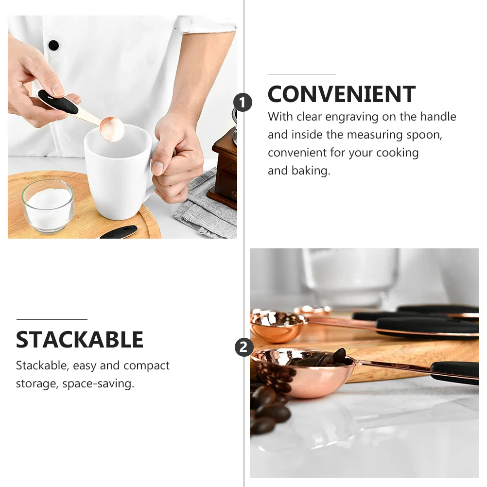 1 set Premium Measuring Spoon Set Stainless Steel Kitchen Bakeware Baking Tool Teaspoon Stackable SpaceSaving Dry Liquid
1 set Premium Measuring Spoon Set Stainless Steel Kitchen Bakeware Baking Tool Teaspoon Stackable SpaceSaving Dry Liquid