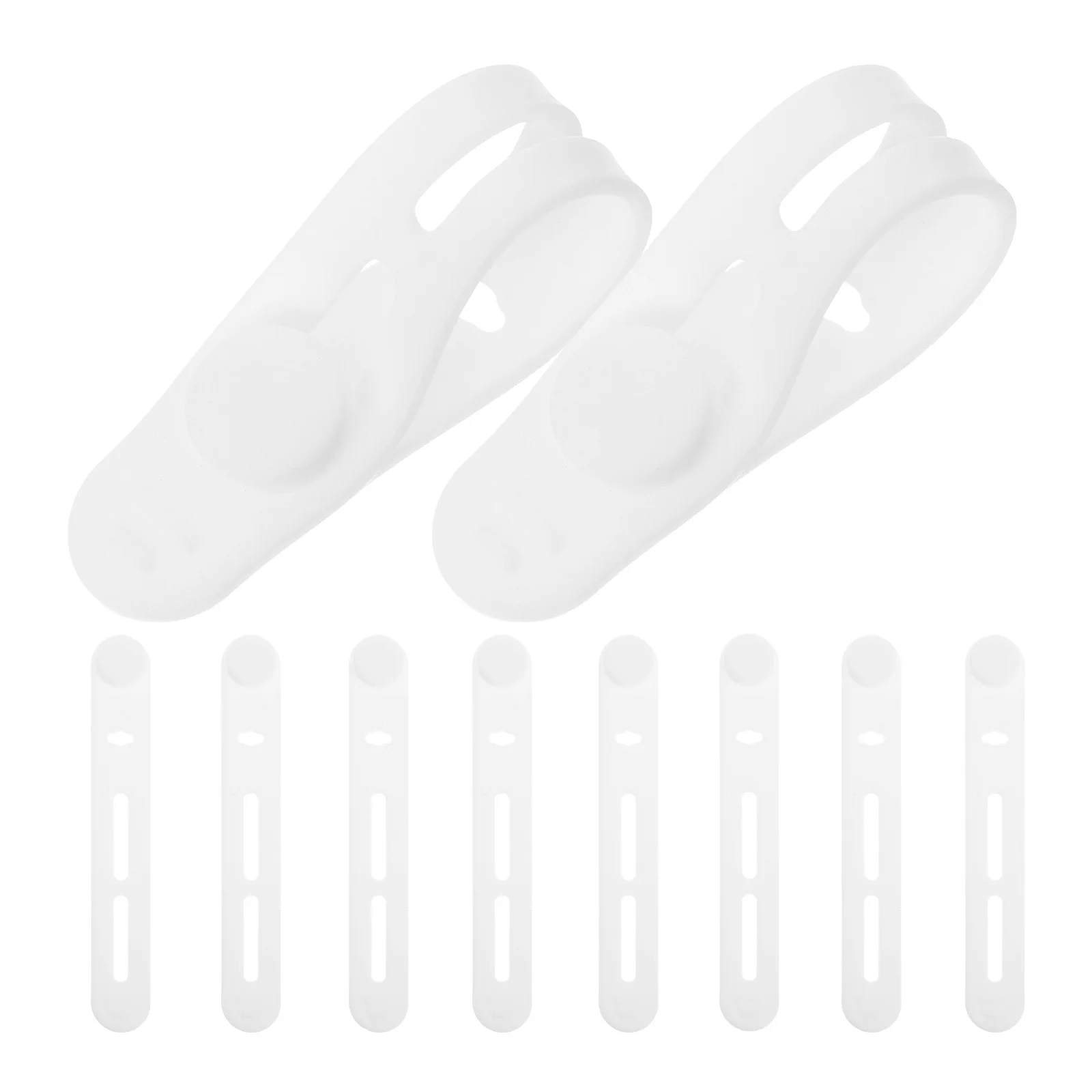 10Pcs Silicone Cable Organizers Reusable Wire Management Ties for Headphone Phone Cords Desk Organization White
10Pcs Silicone Cable Organizers Reusable Wire Management Ties for Headphone Phone Cords Desk Organization White