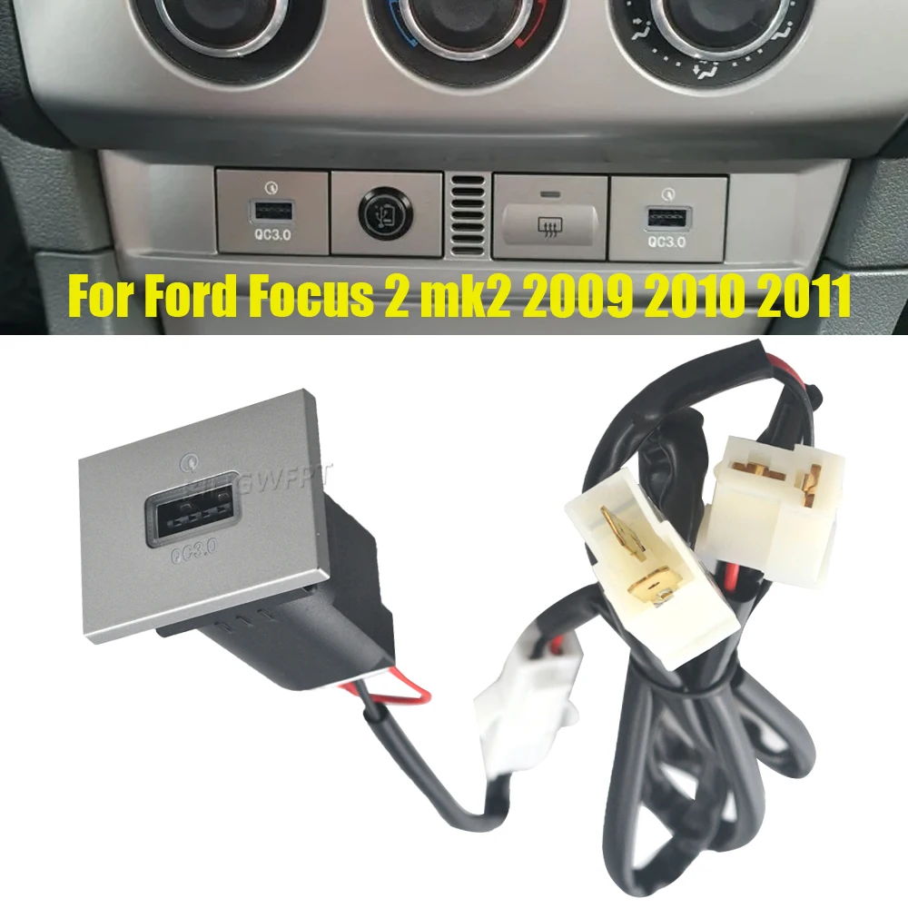 Car Electronics Accessories USB Charger Socket Fast Charge Adapter QC3.0 Power Outlet Switch For Ford Focus 2 Mk2 2009-2011
Car Electronics Accessories USB Charger Socket Fast Charge Adapter QC3.0 Power Outlet Switch For Ford Focus 2 Mk2 2009-2011