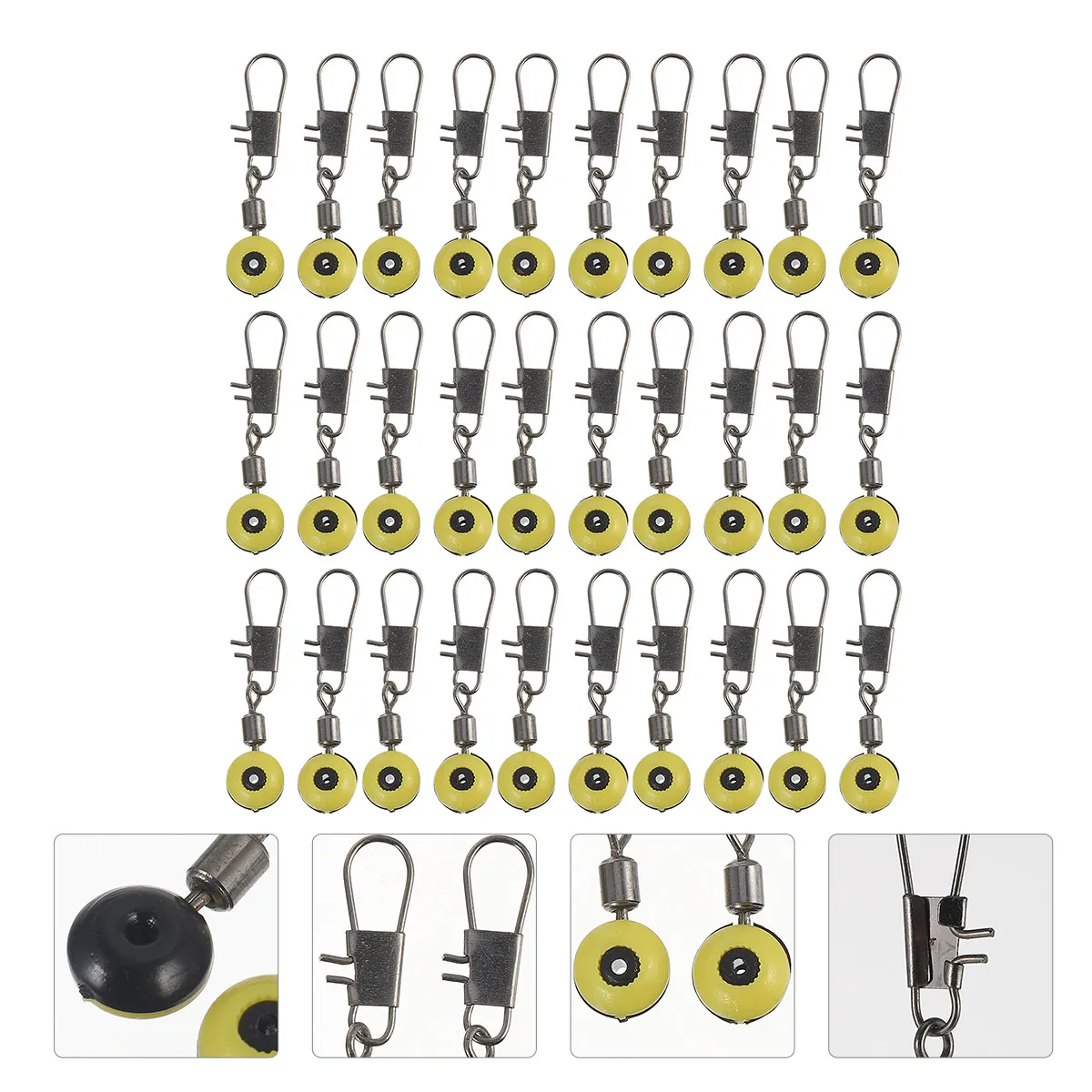 100Pcs Fishing Angling Connectors Stainless Steel Space Beans Swivel Slides for Rig Lure Quick Attachment Fishing Tackle
100Pcs Fishing Angling Connectors Stainless Steel Space Beans Swivel Slides for Rig Lure Quick Attachment Fishing Tackle