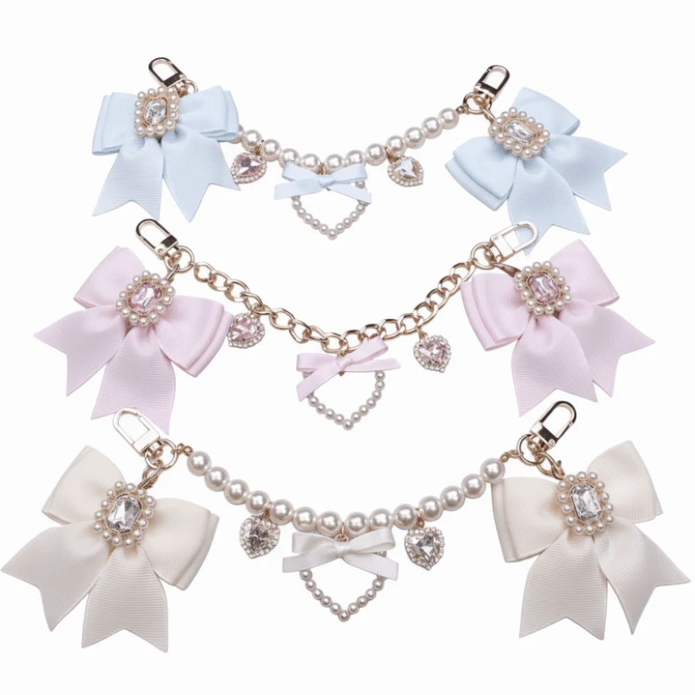Pearl Heart Lolita Bag Accessories Beaded Pearl Sweet Lace Bow Bag Pendant Rhinestone Heart Diamond Heart Bag Charms Sweet Lady
Pearl Heart Lolita Bag Accessories Beaded Pearl Sweet Lace Bow Bag Pendant Rhinestone Heart Diamond Heart Bag Charms Sweet Lady