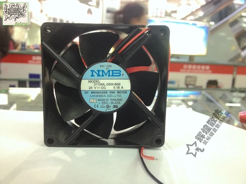 jinlingge For NMB-MAT Minebea 3110ML-05W-B69 8025 24V 12V 0.18A 8CM Frequency converter cooling fan
jinlingge For NMB-MAT Minebea 3110ML-05W-B69 8025 24V 12V 0.18A 8CM Frequency converter cooling fan