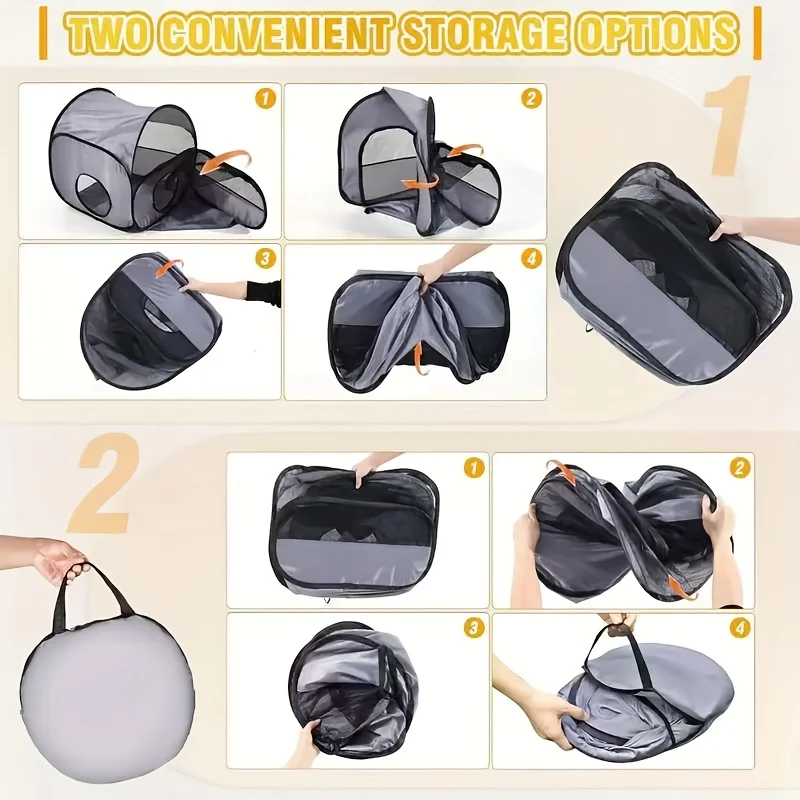 3-In-1 Pet Playpen for Cats And Dogs with 360 Degree Tunnel Soft Mesh Breathable No Assembly 1 Second Open with Storage Bag Dura
3-In-1 Pet Playpen for Cats And Dogs with 360 Degree Tunnel Soft Mesh Breathable No Assembly 1 Second Open with Storage Bag Dura