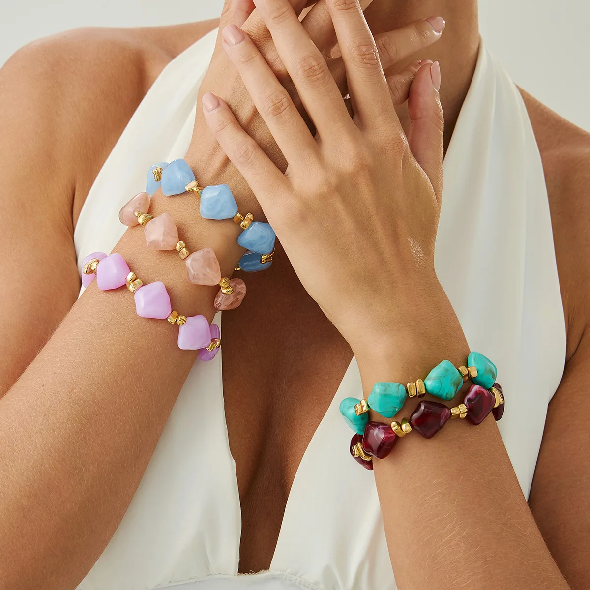 Ailodo Geometric Resin CCB Beads Bracelet For Women Vintage Party Wedding Charm Bracelet Simple Fashion Jewelry Birthday Gift
Ailodo Geometric Resin CCB Beads Bracelet For Women Vintage Party Wedding Charm Bracelet Simple Fashion Jewelry Birthday Gift