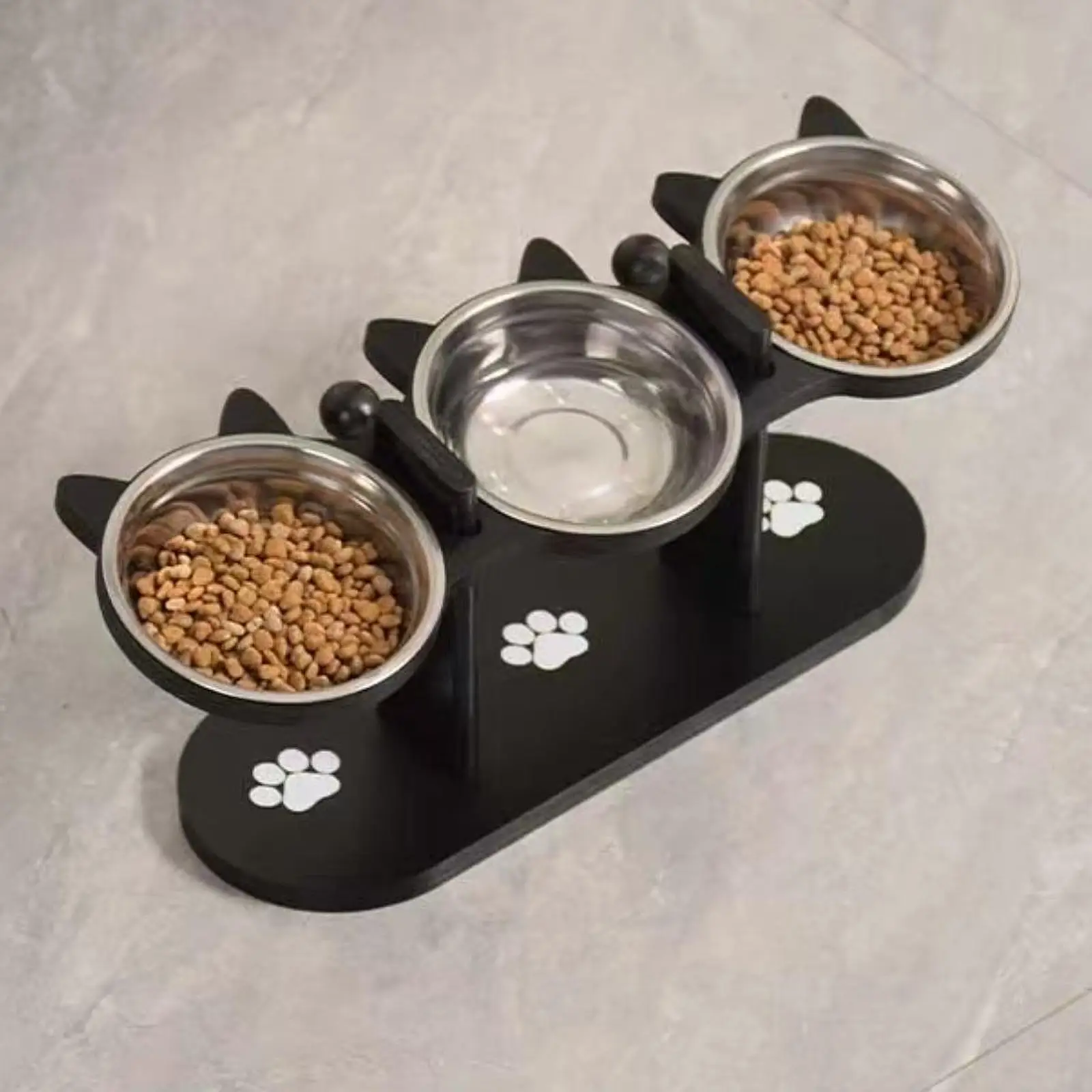 Elevated Pet Bowl Wooden Stand Stainless Steel Raised Cat Feeding Bowl Ergonomic Feeder for Home Use
Elevated Pet Bowl Wooden Stand Stainless Steel Raised Cat Feeding Bowl Ergonomic Feeder for Home Use
