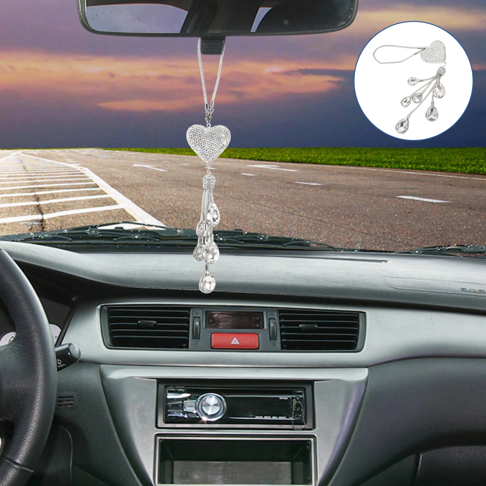 Heart Shaped Crystal Car Hanging Decoration Rear View Mirror Ornament Accessories Elegant Sparkle Windshield No Scratch
Heart Shaped Crystal Car Hanging Decoration Rear View Mirror Ornament Accessories Elegant Sparkle Windshield No Scratch