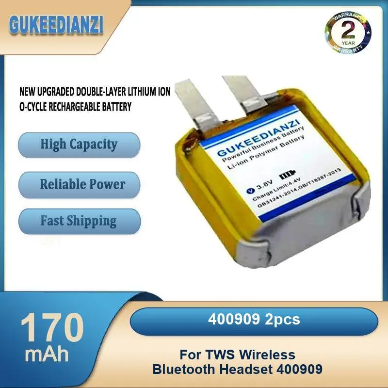 400909 2 шт. 170 мАч аккумуляторы высокой емкости для беспроводных Bluetooth-наушников TWS 400909
400909 2 шт. 170 мАч аккумуляторы высокой емкости для беспроводных Bluetooth-наушников TWS 400909