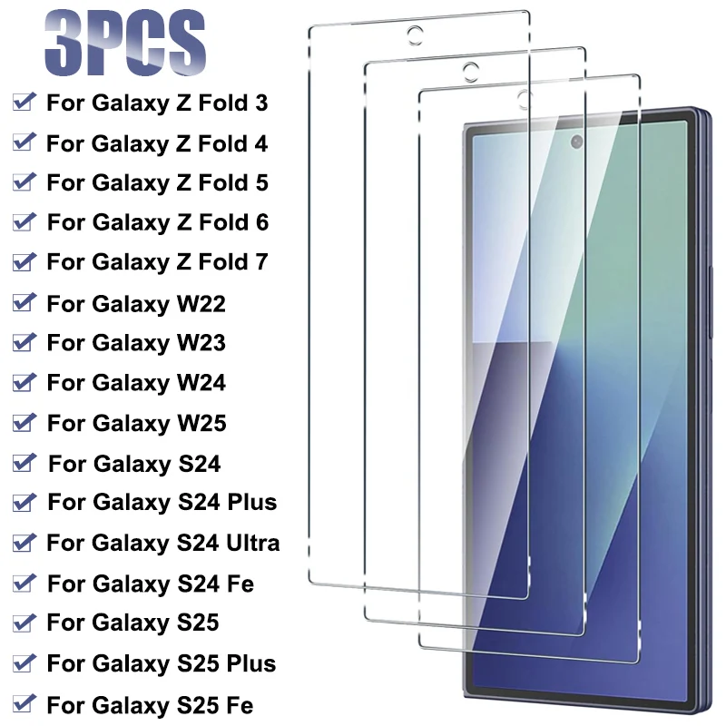 3PCS Tempered Glass For Samsung Galaxy Z Fold 7 6 5 4 3 W22 W23 W24 W25 Screen Protector For Samsung S25 Ultra S24 Plus Fe Glass
3PCS Tempered Glass For Samsung Galaxy Z Fold 7 6 5 4 3 W22 W23 W24 W25 Screen Protector For Samsung S25 Ultra S24 Plus Fe Glass