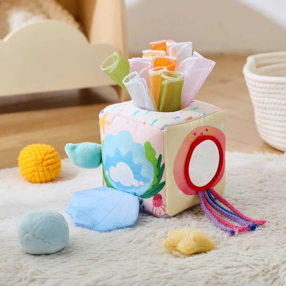 Ocean Magic Tissue Box Toy for Babies Sensory Exploration Crinkle Sounds Mirror Fine Motor Skills Skin Friendly Newborn Gift
Ocean Magic Tissue Box Toy for Babies Sensory Exploration Crinkle Sounds Mirror Fine Motor Skills Skin Friendly Newborn Gift