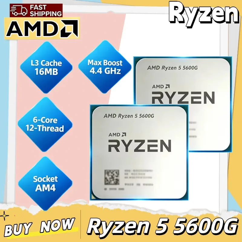 AMD Ryzen 5 5600G AMD R5 5600G CPU 6-Core 12-Thread 4.4GHz Unlocked Desktop Processor Socket AM4 Gaming CPU Without Package
AMD Ryzen 5 5600G AMD R5 5600G CPU 6-Core 12-Thread 4.4GHz Unlocked Desktop Processor Socket AM4 Gaming CPU Without Package