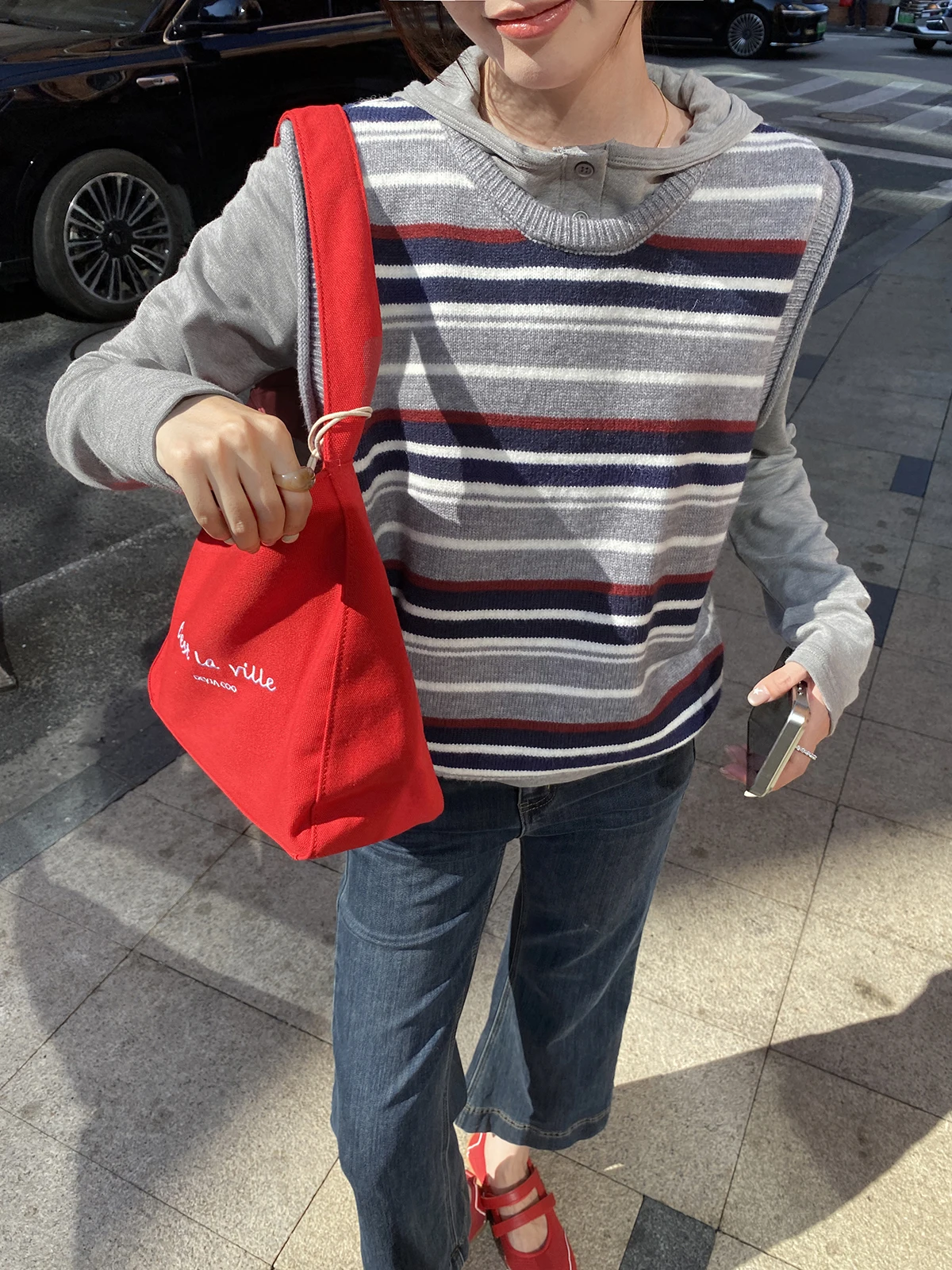 FEELROOM College Sle Color Blo Knitted Vest Autumn Winter New Arrival Svel Striped Top Versatile round Ne Design
FEELROOM College Sle Color Blo Knitted Vest Autumn Winter New Arrival Svel Striped Top Versatile round Ne Design