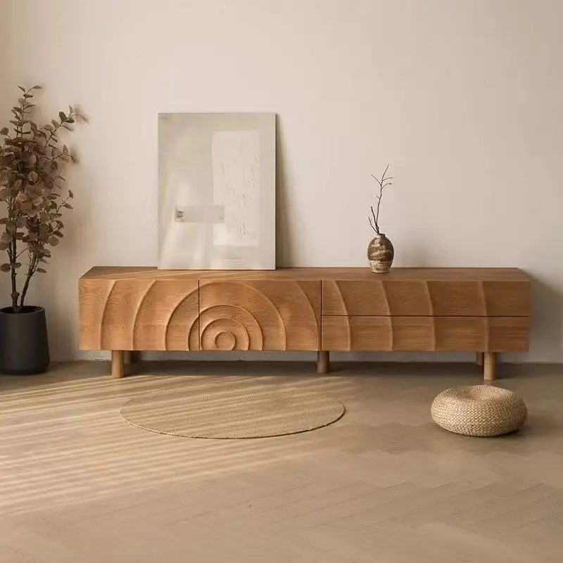 Ash wood TV cabinet Nordic solid wood audio-visual cabinet Storage log storage Black walnut small apartment living room light
Ash wood TV cabinet Nordic solid wood audio-visual cabinet Storage log storage Black walnut small apartment living room light