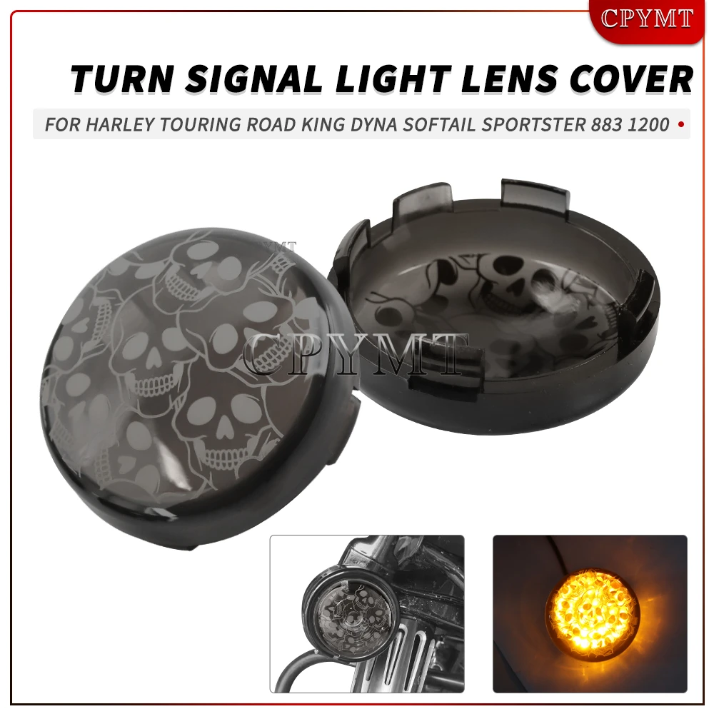 Motorcycle Turn Signal Light Lens Cover Indicator fitFor Harley Electra Glide Dyna Softail Sportster 883 1200 Skull Head Pattern
Motorcycle Turn Signal Light Lens Cover Indicator fitFor Harley Electra Glide Dyna Softail Sportster 883 1200 Skull Head Pattern