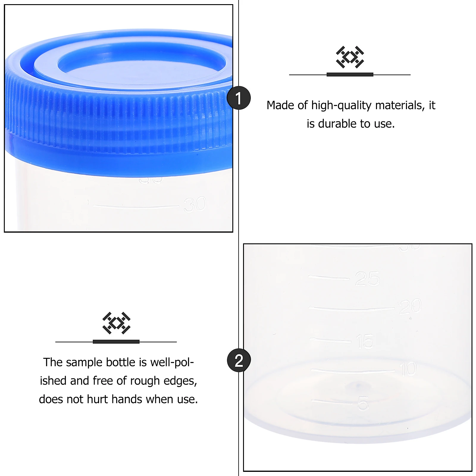 50 Pcs Measuring Cups Screw Urine Specimen with Lids Testing Medical Container Sample Containers
50 Pcs Measuring Cups Screw Urine Specimen with Lids Testing Medical Container Sample Containers