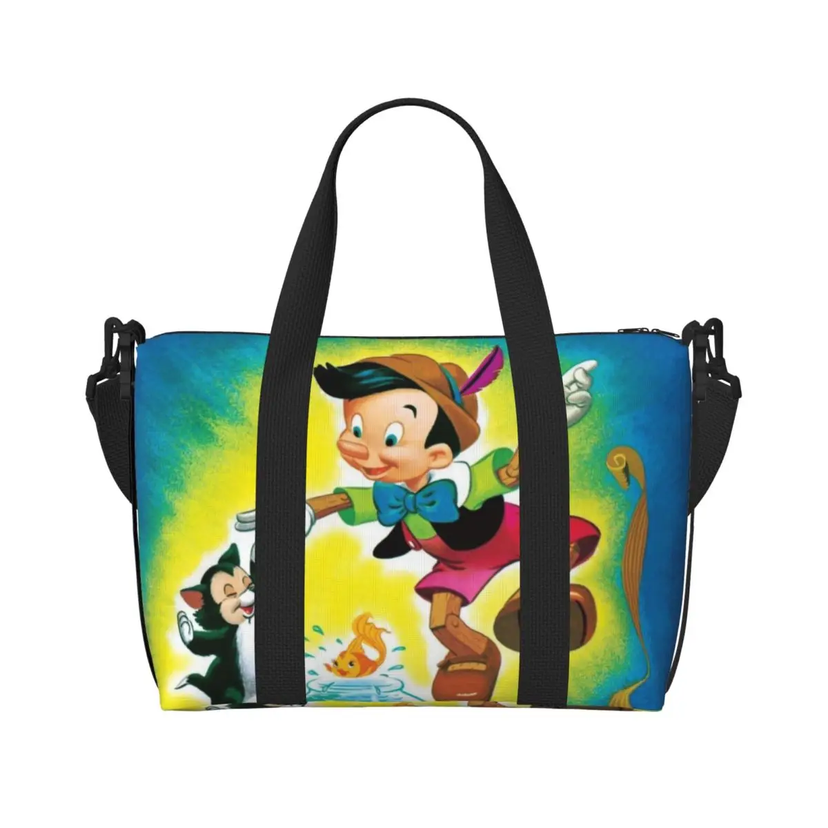 Custom Cartoon P-Pinocchio Beach Tote Bag Women Big Compartment Gym Beach Travel Bags
Custom Cartoon P-Pinocchio Beach Tote Bag Women Big Compartment Gym Beach Travel Bags