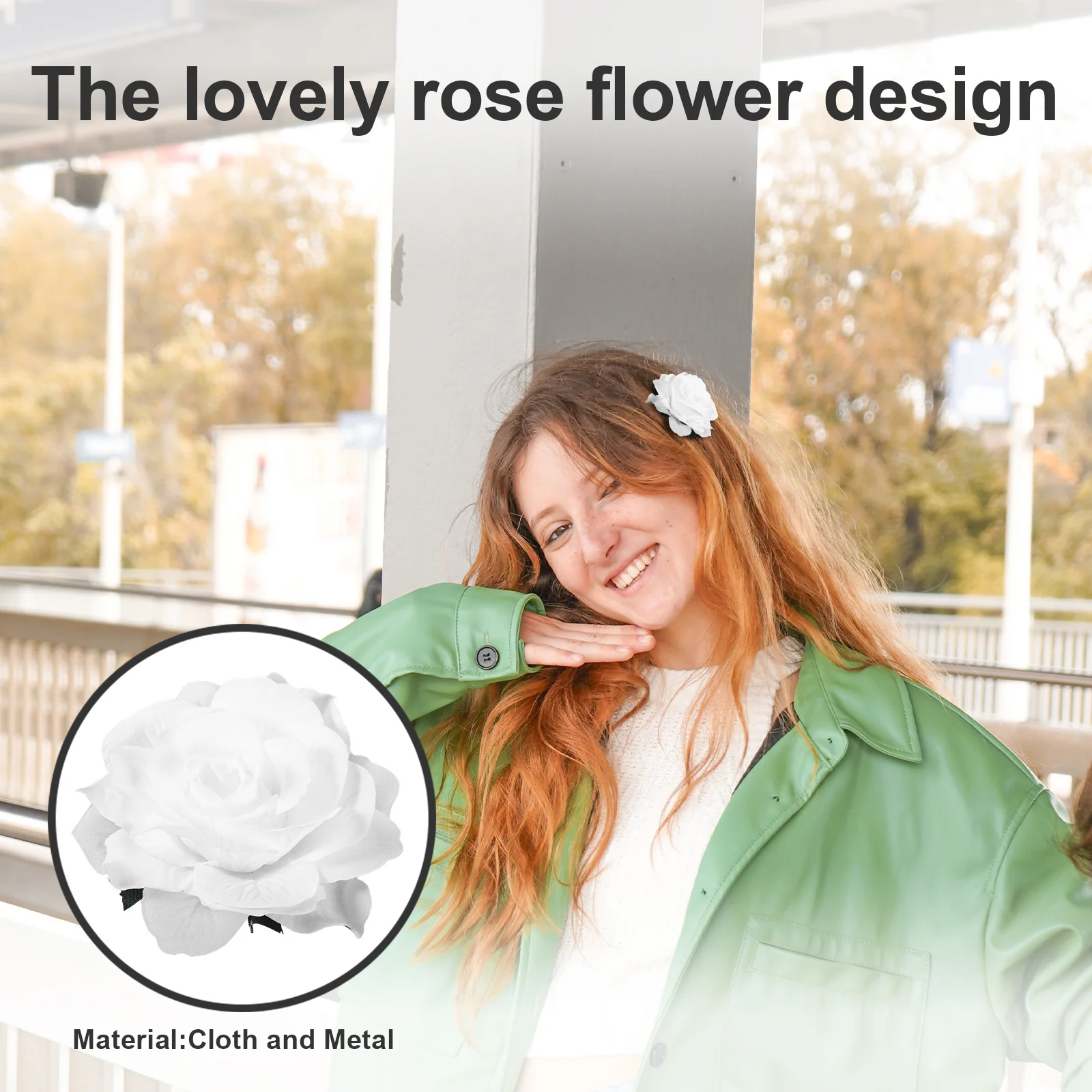 1pcs Big Rose Flower Hairpin Rose Hair Clips For Women Hair Brooch Pin Party Accessory White Wedding Prom Dance Picnic
1pcs Big Rose Flower Hairpin Rose Hair Clips For Women Hair Brooch Pin Party Accessory White Wedding Prom Dance Picnic