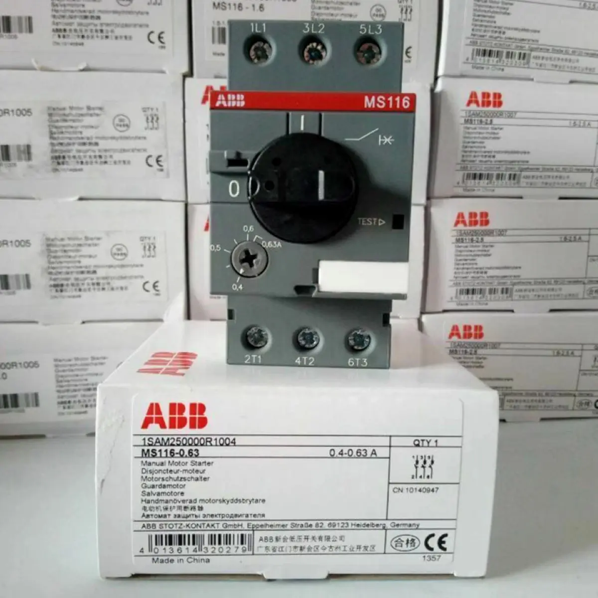 MS116-0.63 10140947 1SAM250000R1004 Manual Motor Starter 0.40 ... 0.63 A
MS116-0.63 10140947 1SAM250000R1004 Manual Motor Starter 0.40 ... 0.63 A