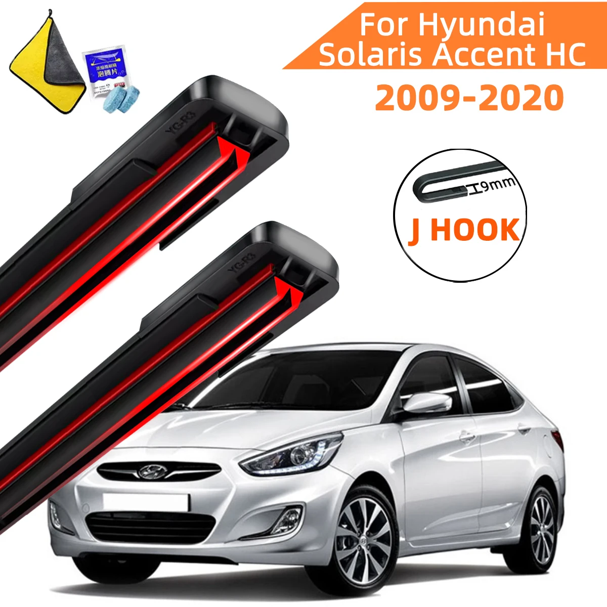 Double Rubber Car Wipers for Hyundai Solaris Accent HC Front Blade Brushes Cutter Automobiles Accessorie Windscreen Wear Parts
Double Rubber Car Wipers for Hyundai Solaris Accent HC Front Blade Brushes Cutter Automobiles Accessorie Windscreen Wear Parts