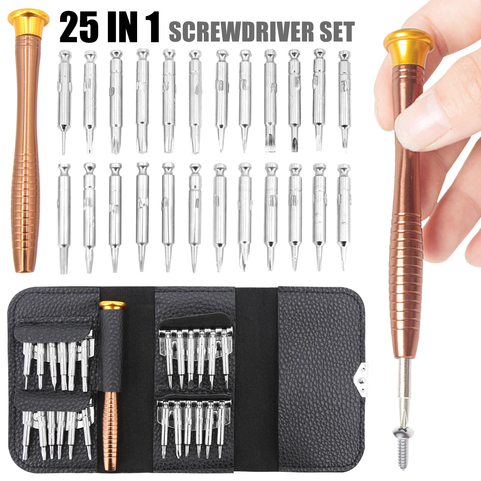 25 in 1 Torx Mini Precision Screwdriver Magnetic Set Electronic Screwdriver Opening Repair Tools Kit For iPhone PC Camera Watch
25 in 1 Torx Mini Precision Screwdriver Magnetic Set Electronic Screwdriver Opening Repair Tools Kit For iPhone PC Camera Watch