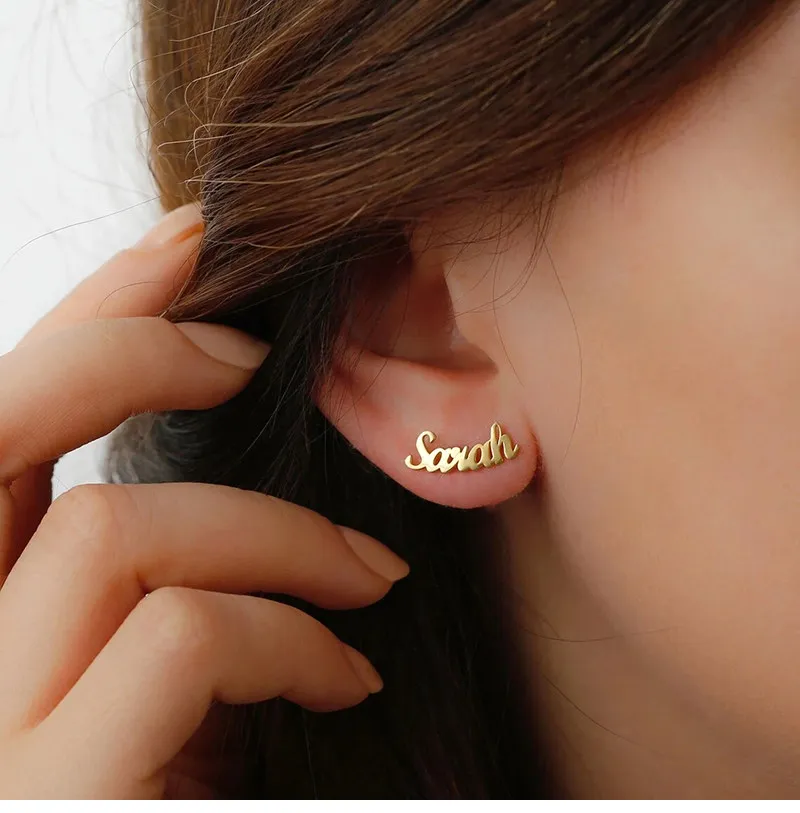 Custom Name Earrings - Personalized Letter Studs, Laser Engraved Initials Dangle Earrings, DIY Logo Jewelry, Gift for Women Men
Custom Name Earrings - Personalized Letter Studs, Laser Engraved Initials Dangle Earrings, DIY Logo Jewelry, Gift for Women Men