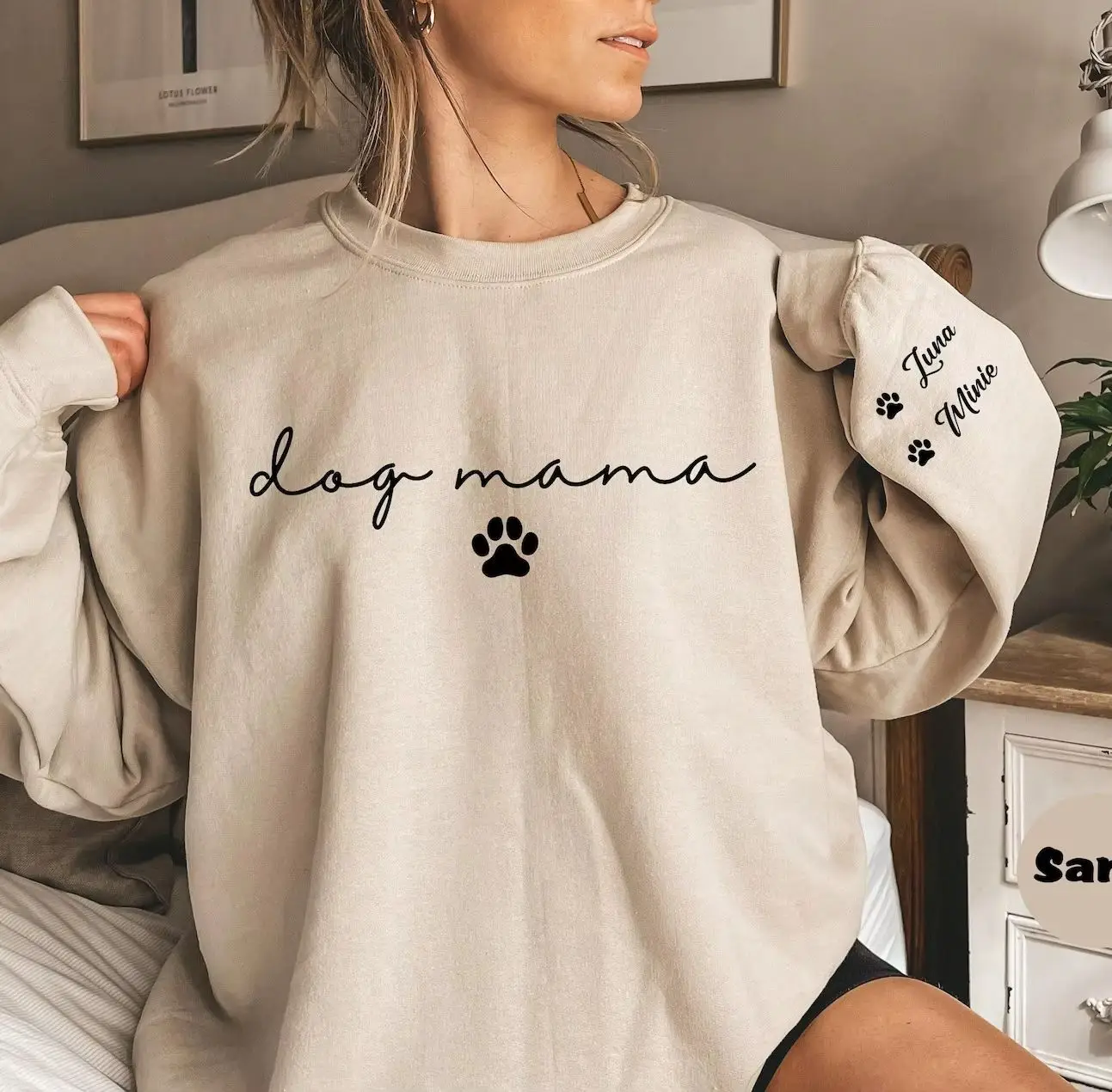 Personalized Dog Pets Mama Sweatshirt Unisex Dog Owner Outfit Custom Text with Footprint Dog Mom Dad Birthday Daily Gifts
Personalized Dog Pets Mama Sweatshirt Unisex Dog Owner Outfit Custom Text with Footprint Dog Mom Dad Birthday Daily Gifts