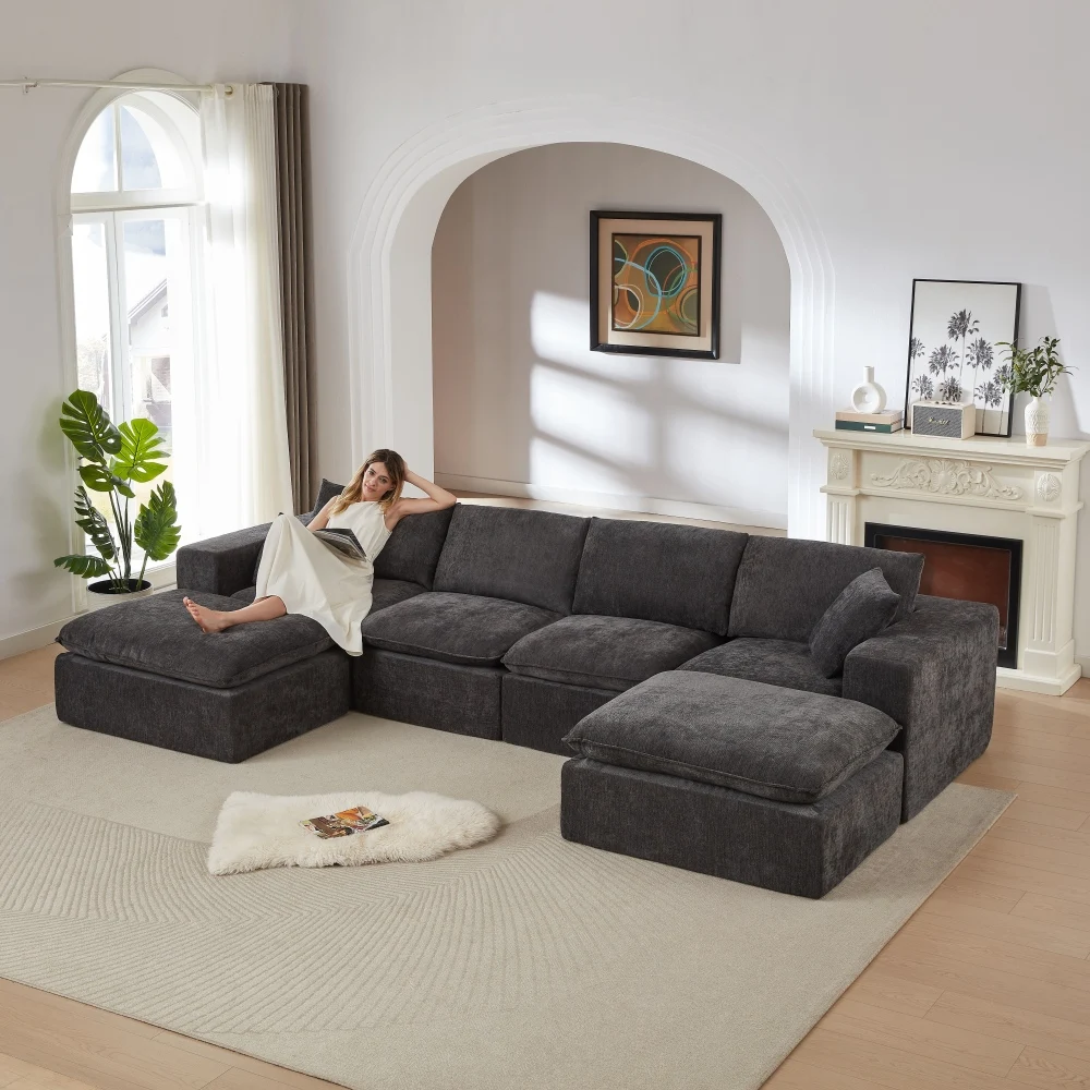 Modern Chenille Cloud Sofa: Freely Combinable, Comfortable, For Homes, Apartments & Offices
Modern Chenille Cloud Sofa: Freely Combinable, Comfortable, For Homes, Apartments & Offices