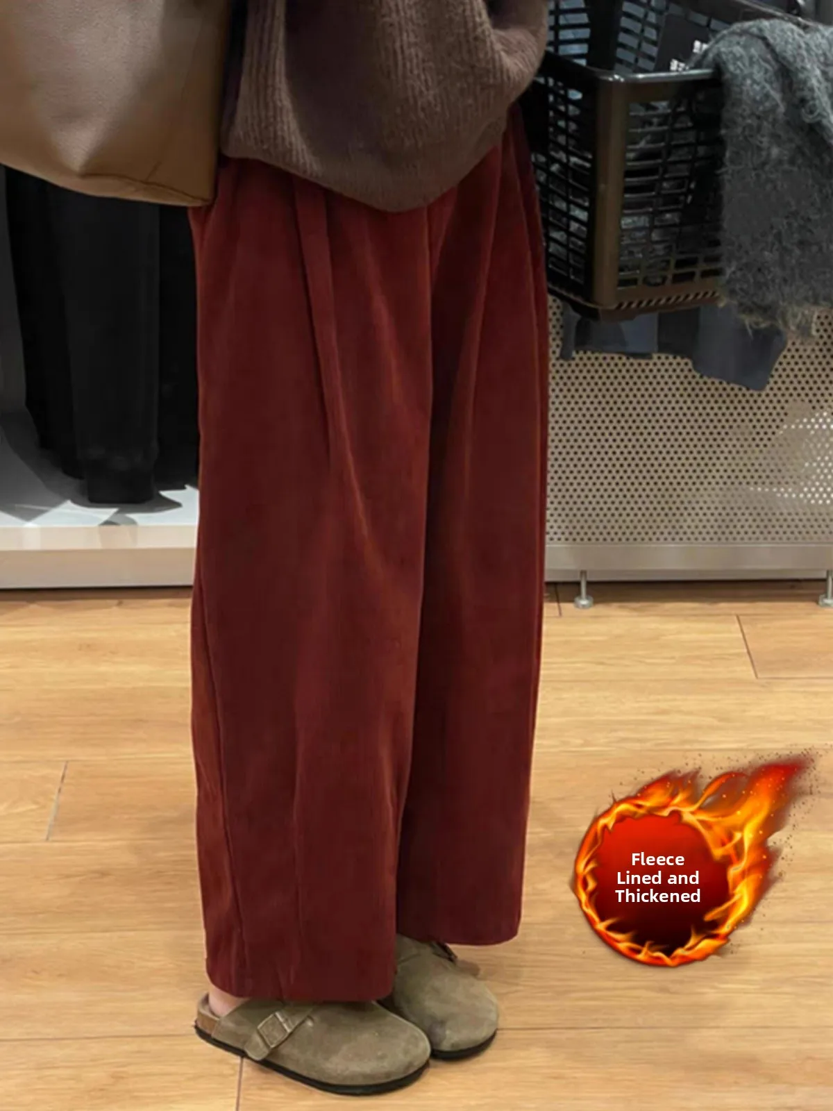 plus Size Women's Corduroy Wide Leg Casual Pants High Waist Loose Slimming Hip Covering Fleece Lined Nine Point Pants
plus Size Women's Corduroy Wide Leg Casual Pants High Waist Loose Slimming Hip Covering Fleece Lined Nine Point Pants