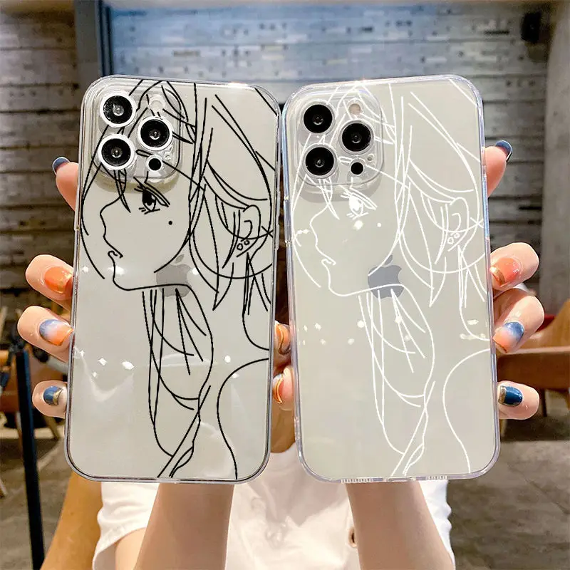 Cute Anime Girl Face Phone Case For iPhone 11 12 13 14 15 16 Pro Max 16E XR 7 8 Plus Soft Abstract Art Line line girl cover
Cute Anime Girl Face Phone Case For iPhone 11 12 13 14 15 16 Pro Max 16E XR 7 8 Plus Soft Abstract Art Line line girl cover