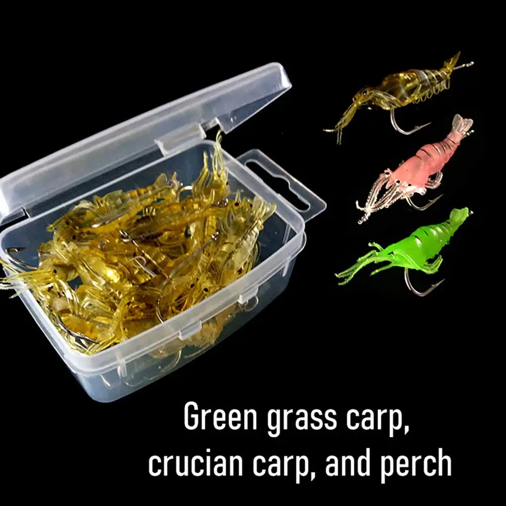 10Pcs 4CM Glow-in-the-Dark Bionic Artificial Lure Bass Walleye Trout Soft Shrimp Bait with Barb Hook Fishing Accessories
10Pcs 4CM Glow-in-the-Dark Bionic Artificial Lure Bass Walleye Trout Soft Shrimp Bait with Barb Hook Fishing Accessories