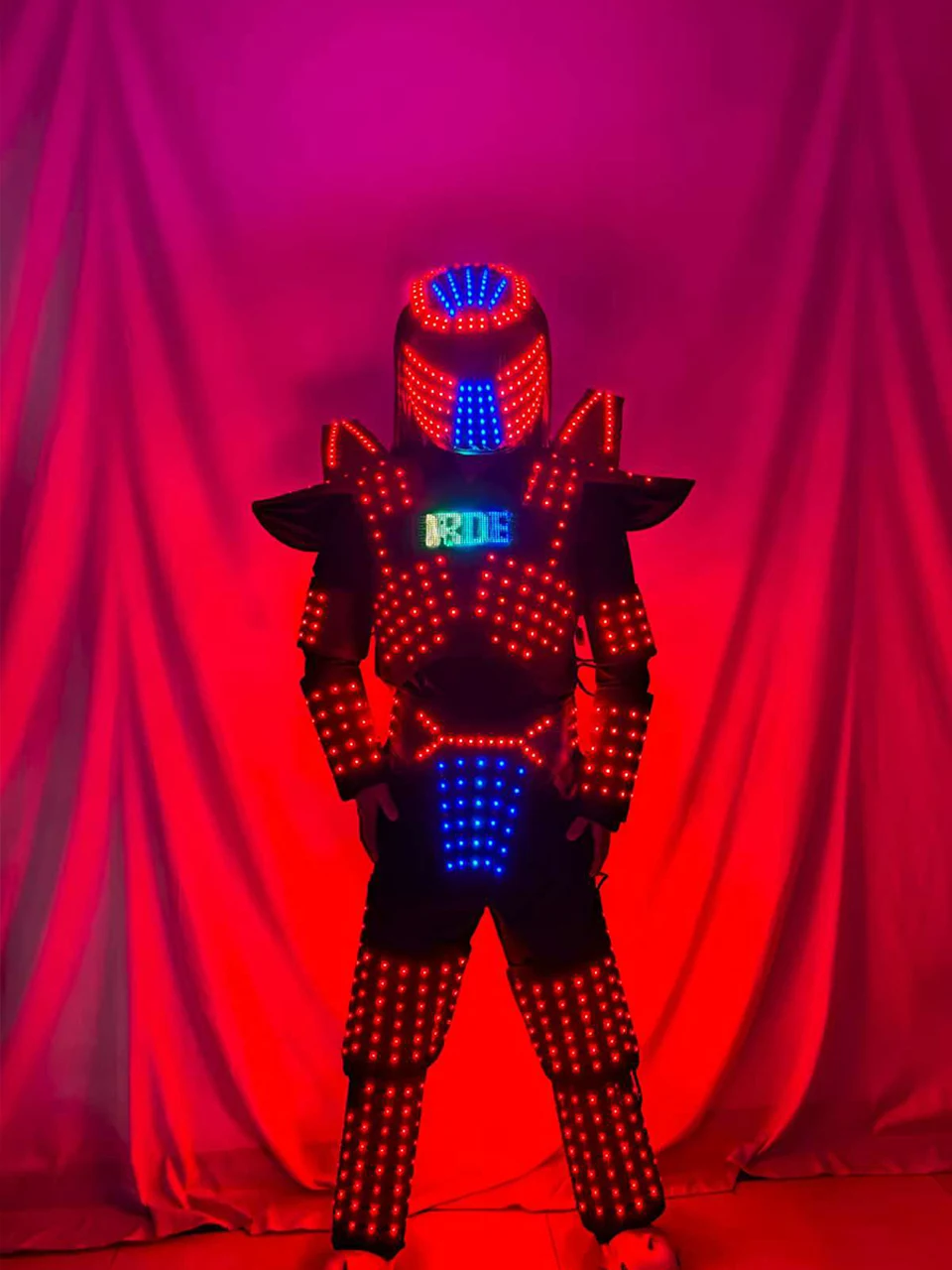 Role-playing Costume RGB LED Robot Costume Stage Dance Armor Nightclub Bar Light Show Dance LED Costume Jacket
Role-playing Costume RGB LED Robot Costume Stage Dance Armor Nightclub Bar Light Show Dance LED Costume Jacket