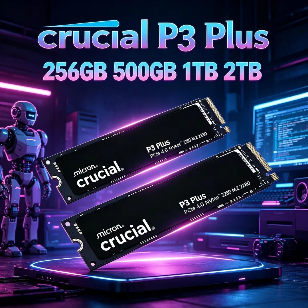 Lightning Fast Internal Solid State Drive Crucial P3 Plus M.2 2280 PCIe Gen4 NVMe 1TB 2TB With Complete Premium OEM Package
Lightning Fast Internal Solid State Drive Crucial P3 Plus M.2 2280 PCIe Gen4 NVMe 1TB 2TB With Complete Premium OEM Package