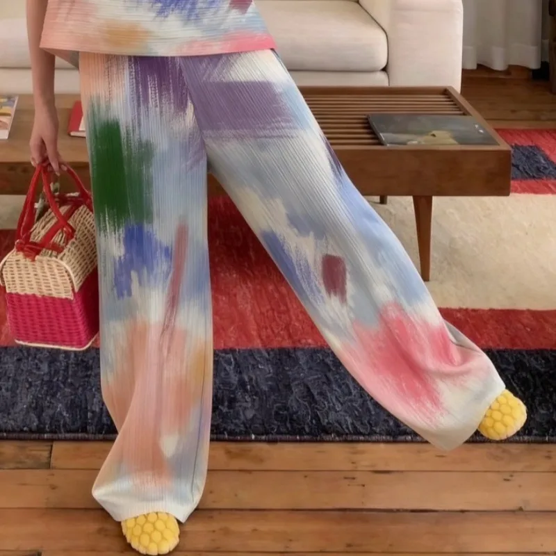 Miyake Pleated Original Summer 2026 Comfortable Wear Casual Sports Pleated Fashion Print Graffiti Wide-Leg Casual Pants Pleat
Miyake Pleated Original Summer 2026 Comfortable Wear Casual Sports Pleated Fashion Print Graffiti Wide-Leg Casual Pants Pleat
