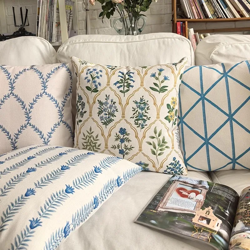 2025 Cotton Linen Double-sided Printed Plants Flowers pillow Case Sofa Blue Cushion Cover Backrest Waist Pillow Cover
2025 Cotton Linen Double-sided Printed Plants Flowers pillow Case Sofa Blue Cushion Cover Backrest Waist Pillow Cover