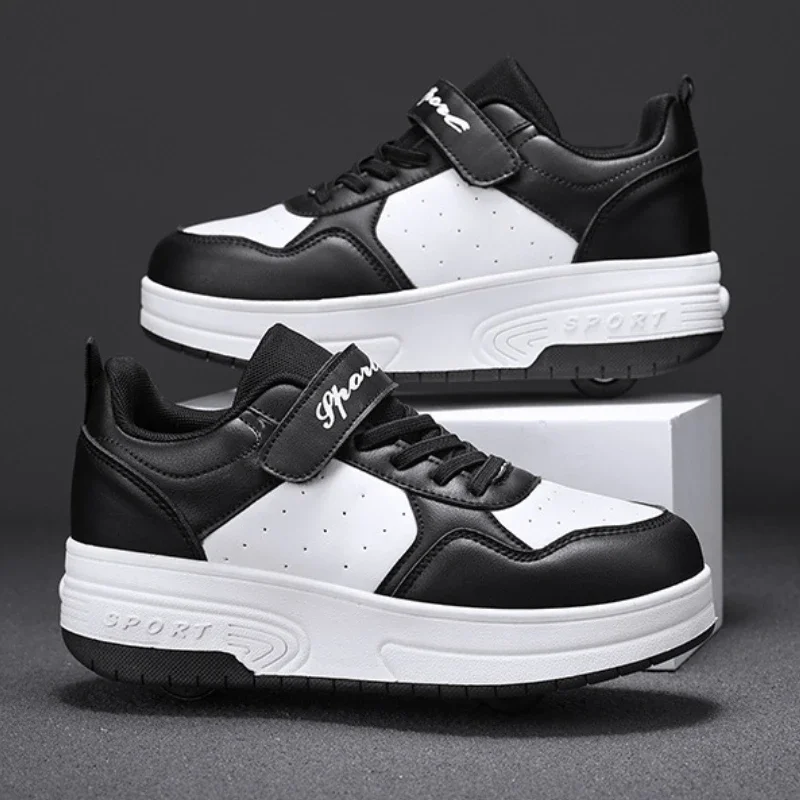 Kid Sneaker Hight Quality Leather Skate Board Shoes with Removeable Wheels Outdoor Roller Skate Sport Shoes for Older Boys Girls
Kid Sneaker Hight Quality Leather Skate Board Shoes with Removeable Wheels Outdoor Roller Skate Sport Shoes for Older Boys Girls