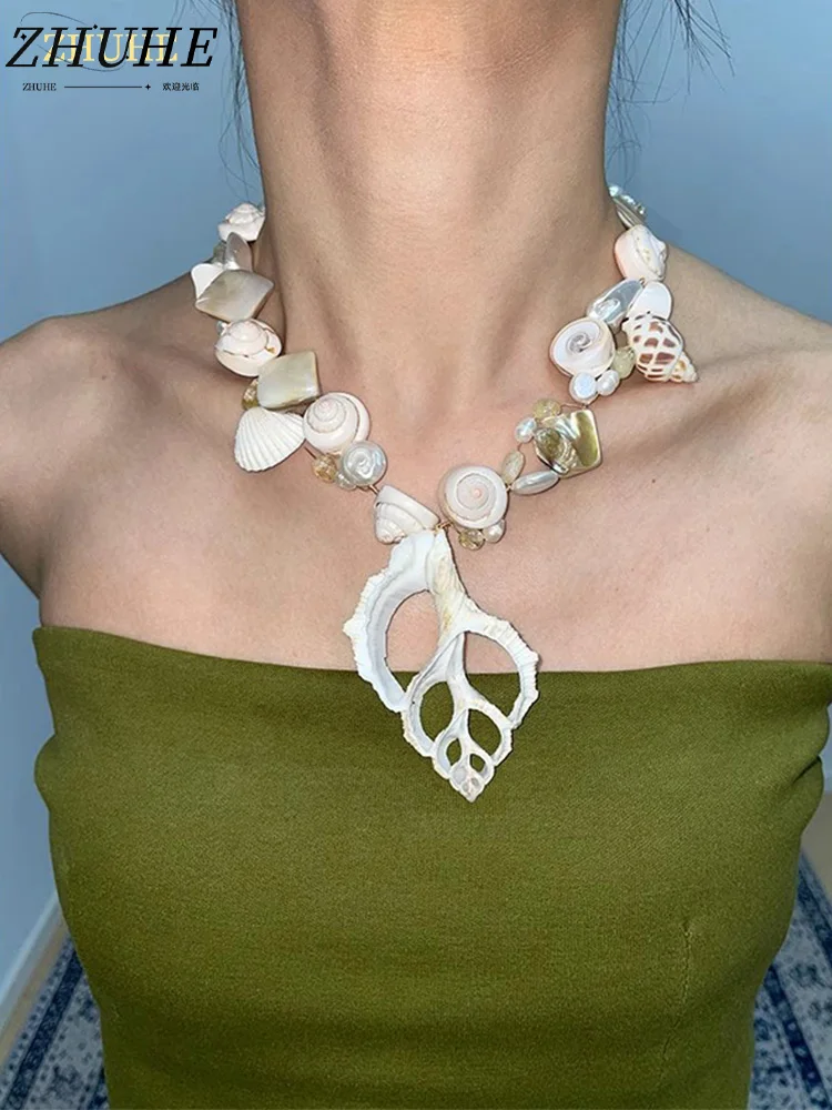ZHUHE The Natural Shell Necklace In A Retro Style Is A Perfect Jewelry Accessory For Women And A Gift For Their Girlfriends At P
ZHUHE The Natural Shell Necklace In A Retro Style Is A Perfect Jewelry Accessory For Women And A Gift For Their Girlfriends At P