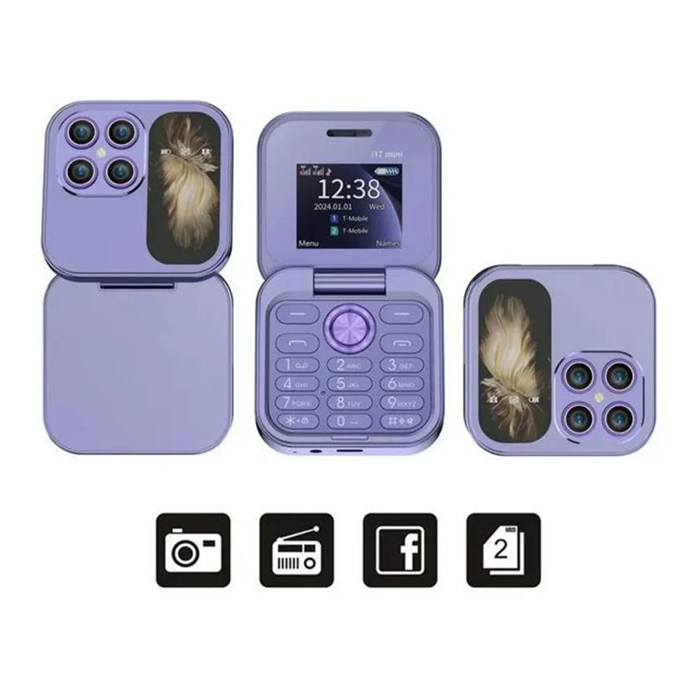 2024 Mini Flip Mobile Phone Dual SIM Card Fold Mobile Phone Video Player Voice Speed Dial Vibration Small Display Foldable Phone
2024 Mini Flip Mobile Phone Dual SIM Card Fold Mobile Phone Video Player Voice Speed Dial Vibration Small Display Foldable Phone
