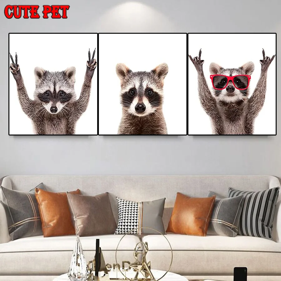 animal diy Diamond Painting 5D diamond mosaic full square round diamond embroidery cross stitch little raccoon home decor 3PCS
animal diy Diamond Painting 5D diamond mosaic full square round diamond embroidery cross stitch little raccoon home decor 3PCS