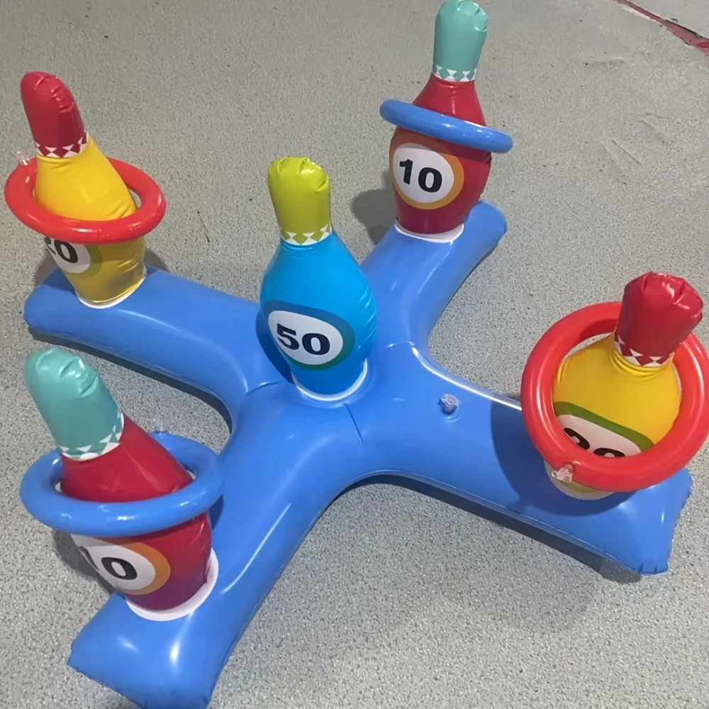 Inflatable Cross Bowling Bottle Ring Toss Game Set Kids Throwing Ring Toy Indoor Outdoor Pool Water Play Interactive Party Game
Inflatable Cross Bowling Bottle Ring Toss Game Set Kids Throwing Ring Toy Indoor Outdoor Pool Water Play Interactive Party Game