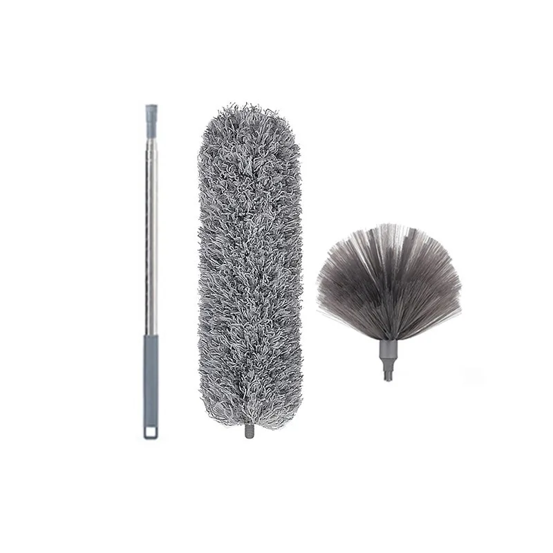 Cobweb Duster Kit with 15-100" Telescoping Aluminum Pole - 2 Washable Heads (Duster + Corner Brush) for Ceilings & Fans
Cobweb Duster Kit with 15-100" Telescoping Aluminum Pole - 2 Washable Heads (Duster + Corner Brush) for Ceilings & Fans