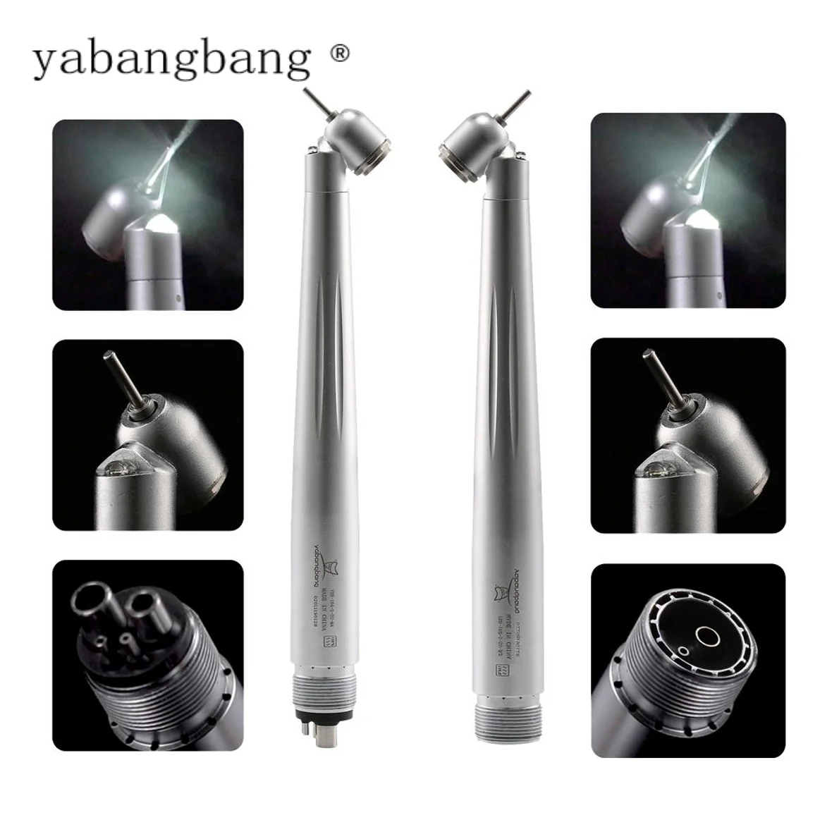 4 Hole 2 hole Dental Turbine 45 Degree head LED E-generator High Speed Handpiece Push button chuck Yabangbang
4 Hole 2 hole Dental Turbine 45 Degree head LED E-generator High Speed Handpiece Push button chuck Yabangbang