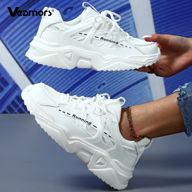 Модные женские кроссовки VEAMORS на платформе, повседневные прогулочные туфли из сетки, трендовые ретро-кроссовки на массивной подошве, в корейском стиле
Модные женские кроссовки VEAMORS на платформе, повседневные прогулочные туфли из сетки, трендовые ретро-кроссовки на массивной подошве, в корейском стиле