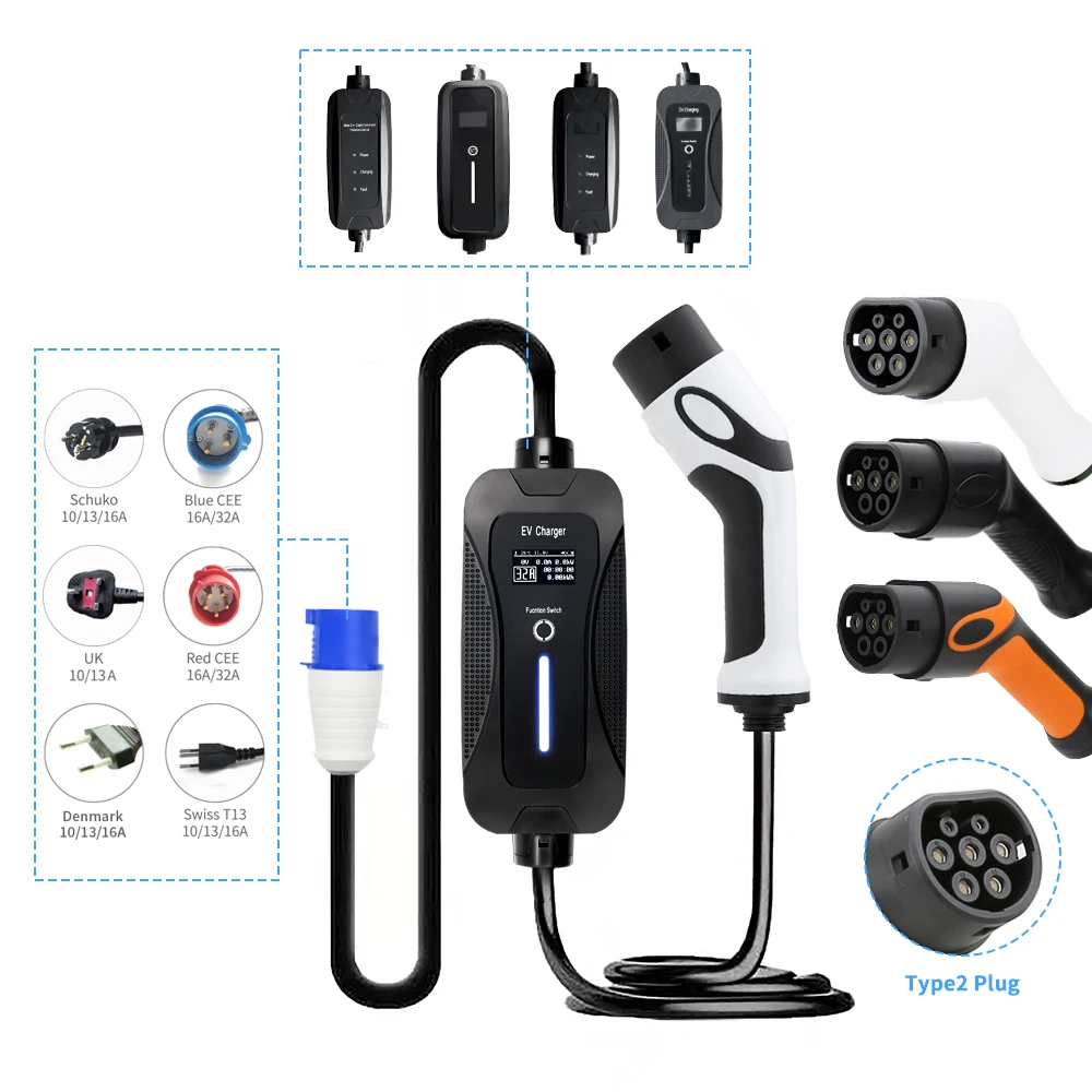 Mode2 id focus electric car charger OLCD Portable EV Car Charger CE electric car charger electric automobile charging for Wuling
Mode2 id focus electric car charger OLCD Portable EV Car Charger CE electric car charger electric automobile charging for Wuling