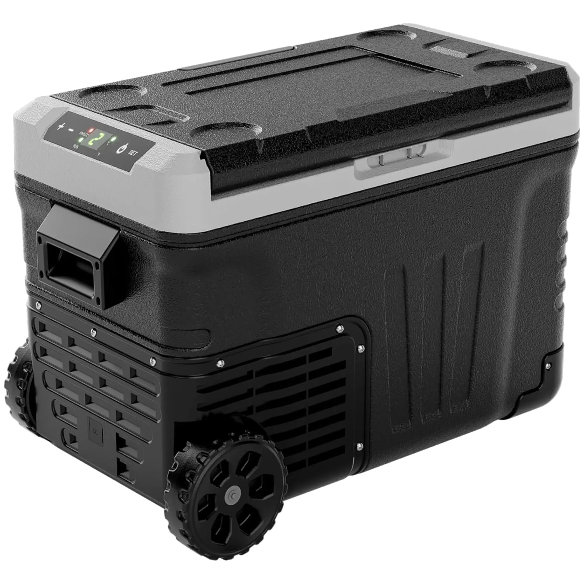 35L Dual-Power Portable Fridge Freezer -4°F to 68°F With All-Terrain Wheels, Two Removable Baskets, And Digital Display For
35L Dual-Power Portable Fridge Freezer -4°F to 68°F With All-Terrain Wheels, Two Removable Baskets, And Digital Display For