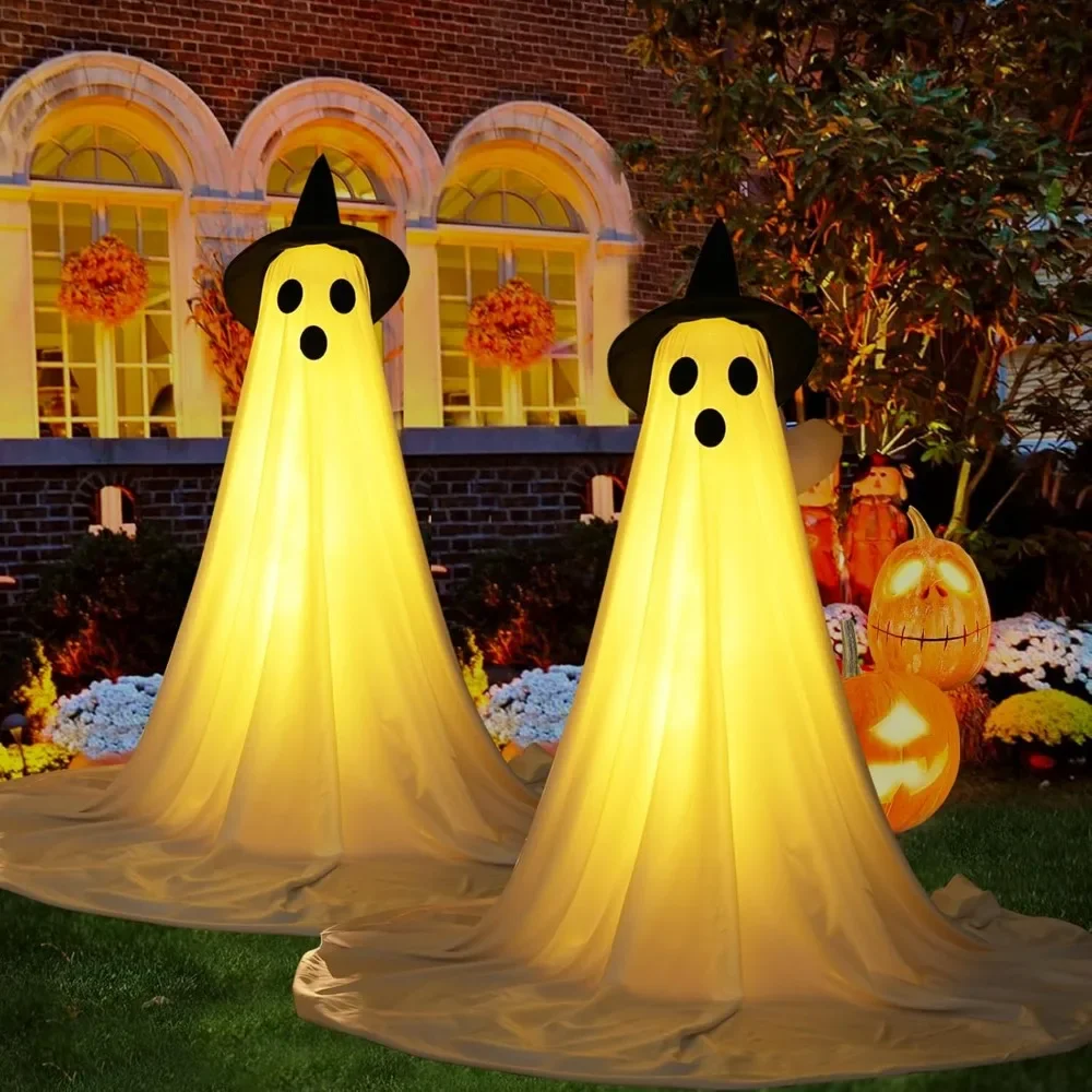 2Packs Halloween Decorations Outdoor, Cute Halloween Decorations Indoor, Spooky Ghost Halloween Decor with Witch Hat
2Packs Halloween Decorations Outdoor, Cute Halloween Decorations Indoor, Spooky Ghost Halloween Decor with Witch Hat
