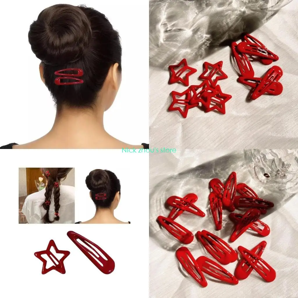 E15E 20 Pcs Sweet Cool Hair Clip Simple Lovely Hair Barrettes Red Star Hairpins
E15E 20 Pcs Sweet Cool Hair Clip Simple Lovely Hair Barrettes Red Star Hairpins