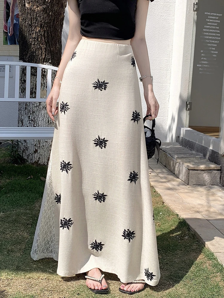 Women's Midi Skirt Embroidered Lace Patchwork A-Line Flared Hem Summer New Arrival Designer Style Faldas Female SK123
Women's Midi Skirt Embroidered Lace Patchwork A-Line Flared Hem Summer New Arrival Designer Style Faldas Female SK123